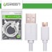 Ugreen US125 cáp chuyển đổi micro USB sang USB màu trắng mạ vàng 24K (0.25M, 0.5M, 1M, 1.5M, 2M, 3M)