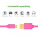 Ugreen US125 cáp chuyển đổi micro USB sang USB màu hồng mạ vàng 24K (0.25M, 0.5M, 1M, 1.5M, 2M, 3M)