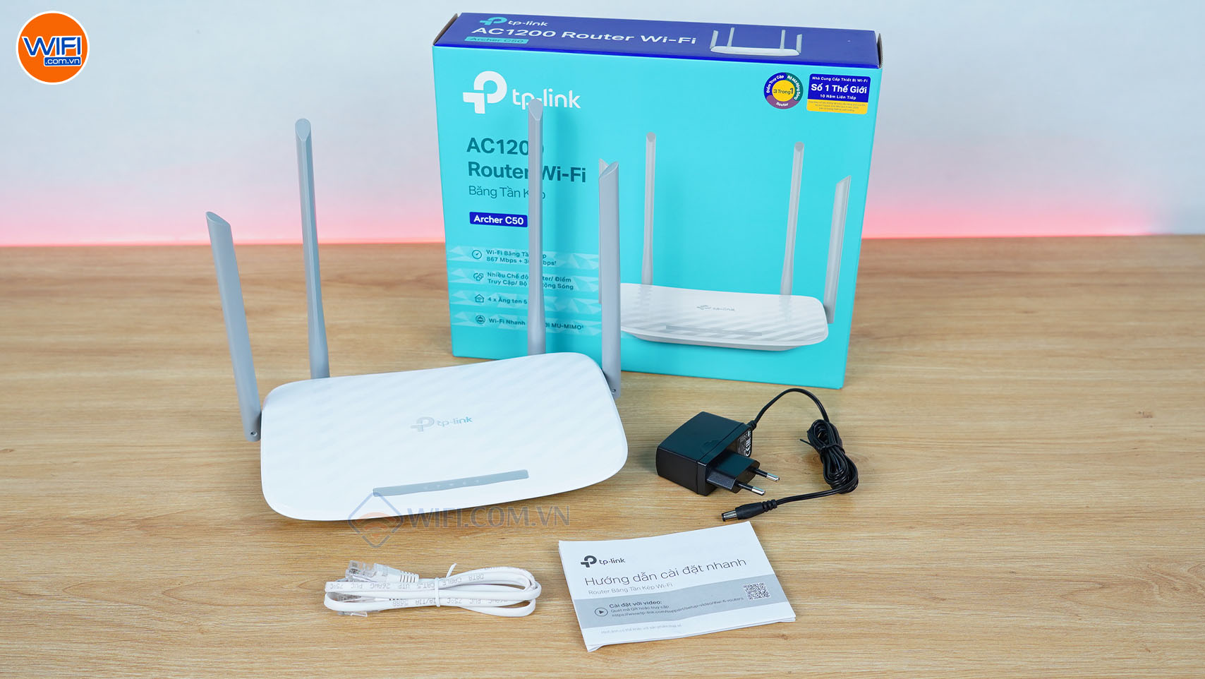 Bộ phát Wifi Tp-Link Archer C50 hai băng tần tốc độ 1167Mbps
