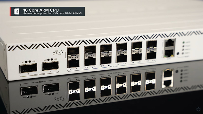CPU 16 core Amazon Annapurna Labs của CCR2216-1G-12XS-2XQ