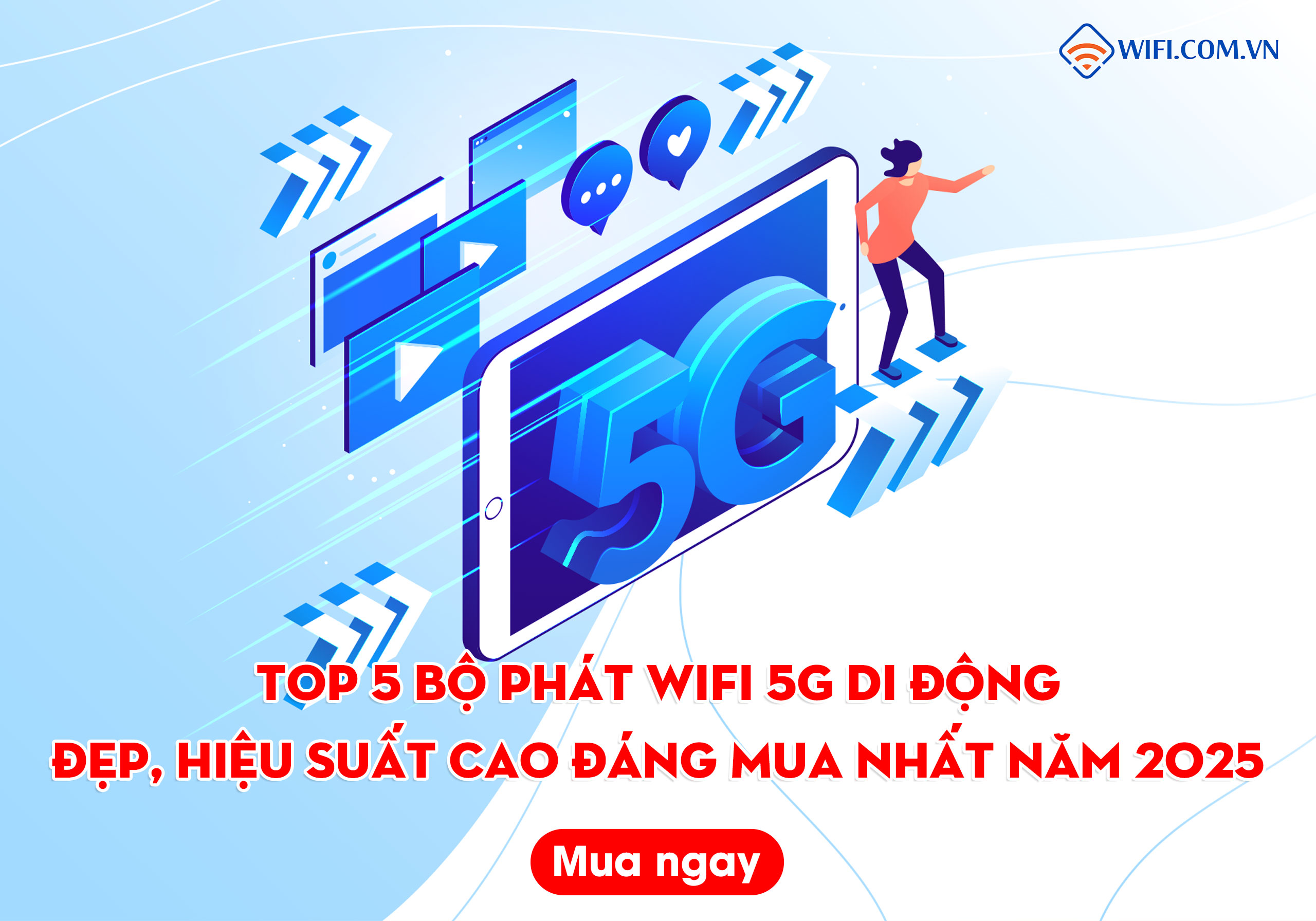 Top 5 Bộ Phát WiFi 5G Di Động Đẹp, Hiệu Suất Cao Đáng Mua Nhất Năm 2025