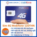 Sim 4G Mobifone 12DTHN Trọn Gói 12 Tháng -  1Gb Tốc Độ Cao/Ngày - Không Giới Hạn Dung Lượng Ở Băng Thông 5Mbps