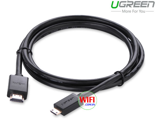 Cáp chuyển đổi Mini HDMI to HDMI 2m Ugreen 10117 hàng chính hãng