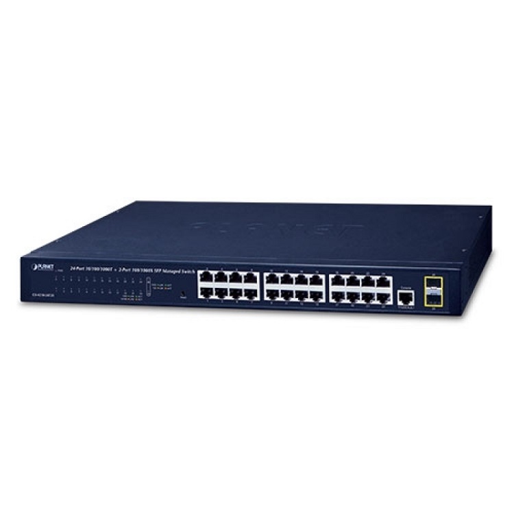 Manage Switch Planet GS-4210-24T2S, Gigabit Ethernet Switch 24-Port 10/100/1000Mbps + 2-Port 100/1000Mbps SFP L2/L4 