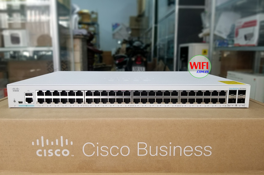 Switch Managed Cisco Gigabit 48 Port và 4 SFP CBS250-48T-4G-EU
