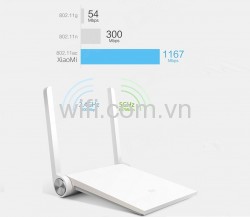 Wifi Router Mini Xiaomi Mi hai băng tần 2.4/5Ghz  tốc độ 1167Mbps Lan/Wan Gigabit 100/1000Mbps