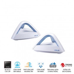 Router WIFI AiMesh ASUS Lyra Trio 2 Pack, chuẩn AC1750 - Hệ thống ghép nối 2 Router giúp mở rộng vùng phủ sóng lên 330m2