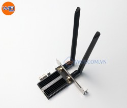 Card Thu WiFi Intel WIFI-6E AX210, tốc độ 2400Mbps, Tri-Band, Bluetooth 5.3