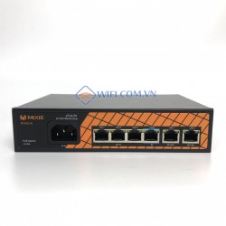 Switch PoE MIXIE PC-402 AI - 4 cổng LAN PoE, 2 cổng Uplink, tốc độ 100Mbs, khoảng cách 250M