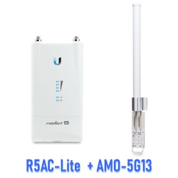 Ubiquiti UISP airMAX Rocket AC Lite kèm Antenna Omni AMO-5G13 5GHz 13dBi 2x2 dual-polarity
