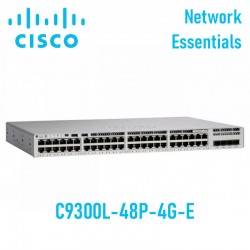 Switch Managed PoE+ Cisco Catalyst C9300L-48P-4G-E | 48 Ports GE | 4x1G uplink | PoE+ 505W | Network Essentials