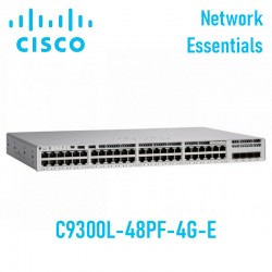 Switch Managed PoE+ Cisco Catalyst C9300L-48PF-4G-E | 48 Ports GE | 4x1G uplink | PoE+ 890W | Network Essentials