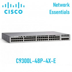Switch Managed PoE+ Cisco Catalyst C9300L-48P-4X-E | 48 Ports GE | 4x10G uplink | 505W | Network Essentials