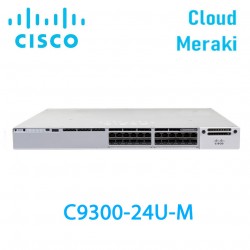 Switch Managed PoE+ Cisco Catalyst C9300-24U-M | 24 Ports GE | PoE+ 830W | Cloud Meraki
