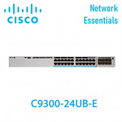 Switch Managed PoE+ Cisco Catalyst C9300-24UB-E | 24 Ports GE | PoE+ 830W | modular uplinks UPOE | Network Essentials