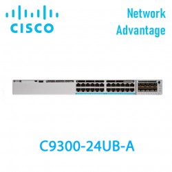 Switch Managed PoE+ Cisco Catalyst C9300-24UB-A | 24 Ports GE | PoE+ 830W | modular uplinks UPOE | Network Advantage