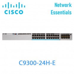 Switch Managed PoE+ Cisco Catalyst C9300-24H-E | 24 Ports GE | PoE+ 830W | modular uplinks UPOE | Network Essentials