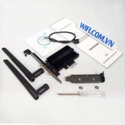 Card WiFi 7 PCI Express NetMax BE200 Pro Tri-band | WiFi Adapter | 6GHz(320MHz) | Tích hợp Bluetooth 5.4