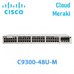 Switch Managed PoE+ Cisco Catalyst C9300-48U-M  | modular uplink | PoE+  822W | Cloud Meraki