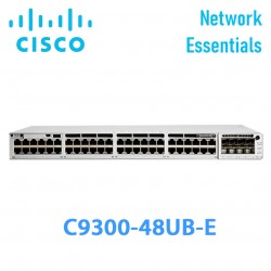 Switch Managed PoE+ Cisco Catalyst C9300-48UB-E | 48 Ports GE | PoE+ 822W | Network Essentials