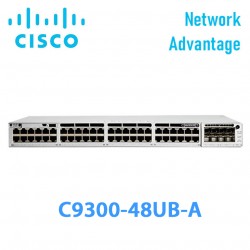 Switch Managed PoE+ Cisco Catalyst C9300-48UB-A | 48 Ports GE | PoE+ 822W | Network Advantage