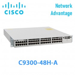 Switch Managed PoE+ Cisco Catalyst C9300-48H-A | 48 Ports GE | PoE+ 822W | Network Advantage