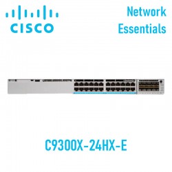Switch Managed PoE+ Cisco Catalyst C9300X-24HX-E | 24 Ports GE PoE 90W | Modular Uplinks | 735W | Network Essentials