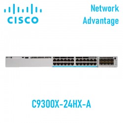 Switch Managed PoE+ Cisco Catalyst C9300X-24HX-A | 24 Ports GE PoE 90W | Modular Uplinks | 735W | Network Advantage