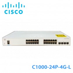 Switch Layer 2 Cisco Catalyst C1000-24P-4G-L | 24 Port PoE+ RJ45 1G | 4 Port SFP | Công suất PoE 195W