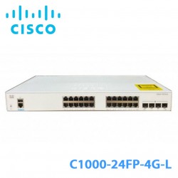 Switch Layer 2 Cisco Catalyst C1000-24FP-4G-L | 24 Port PoE+ RJ45 1G | 4 Port SFP | Công suất PoE 370W