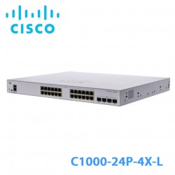 Switch Layer 2 Cisco Catalyst C1000-24P-4X-L | 24 Port RJ45 1G | 4 Port SFP+ 10Gb | 195W PoE