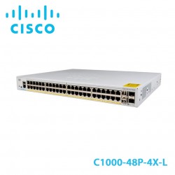 Switch Layer 2 Cisco Catalyst C1000-48P-4X-L | 48 Port PoE+ RJ45 | 4 Port SFP+ 10Gb | 370W 