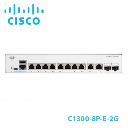 Switch Layer 3 Cisco Catalyst C1300-8P-E-2G | 8 Port PoE + | 2 Port Combo Uplink | 60W 