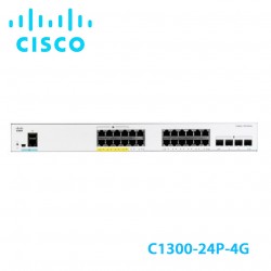 Switch Layer 3 Cisco Catalyst C1300-24P-4G | 24 Port PoE+ | 4 SFP 1Gb | 195W