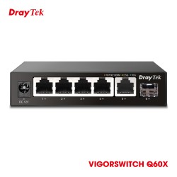 Switch Unmanaged DrayTek VigorSwitch Q60x 2.5GbE 5 Port LAN 2.5GbE + 1 SFP+ Uplink 10Gbps