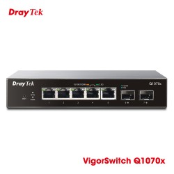 Switch Smart Lite Managed DrayTek VigorSwitch Q1070x - 5 port LAN 2.5G & 2 slot Uplink SFP+ 10G