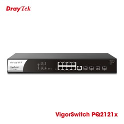 Switch Managed Layer 2+ DrayTek VigorSwitch PQ2121x - 8 port 2.5GbE PoE+ & 4 port 10G SFP+