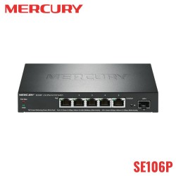 Switch PoE+ Unmanaged Mercury SE106P Có 4 Cổng PoE 2.5Gb 1 Cổng Uplink 2.5Gb và 1 SFP+ 10Gb