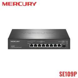 Switch PoE+ Unmanaged Mercury SE109P Có 8 Cổng POE 2.5Gb Và 1 Cổng Quang SFP+ 10Gb