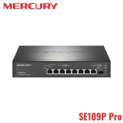 Switch PoE+ Managed Layer 2 Mercury SE109P Pro Có 8 Cổng POE 2.5Gb Và 1 Cổng Quang SFP+ 10Gb