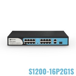 Switch PoE+ Unmanaged BDCOM S1200-16P2G1S