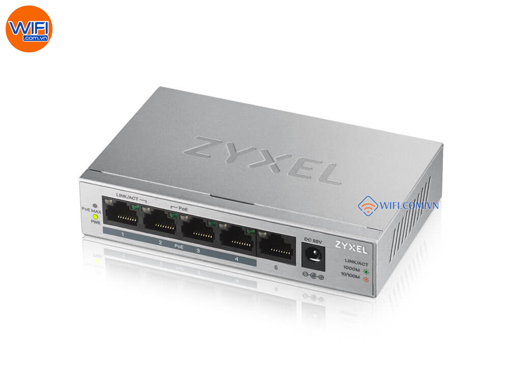 Switch PoE 5 Cổng Gigabit Zyxel GS1005HP