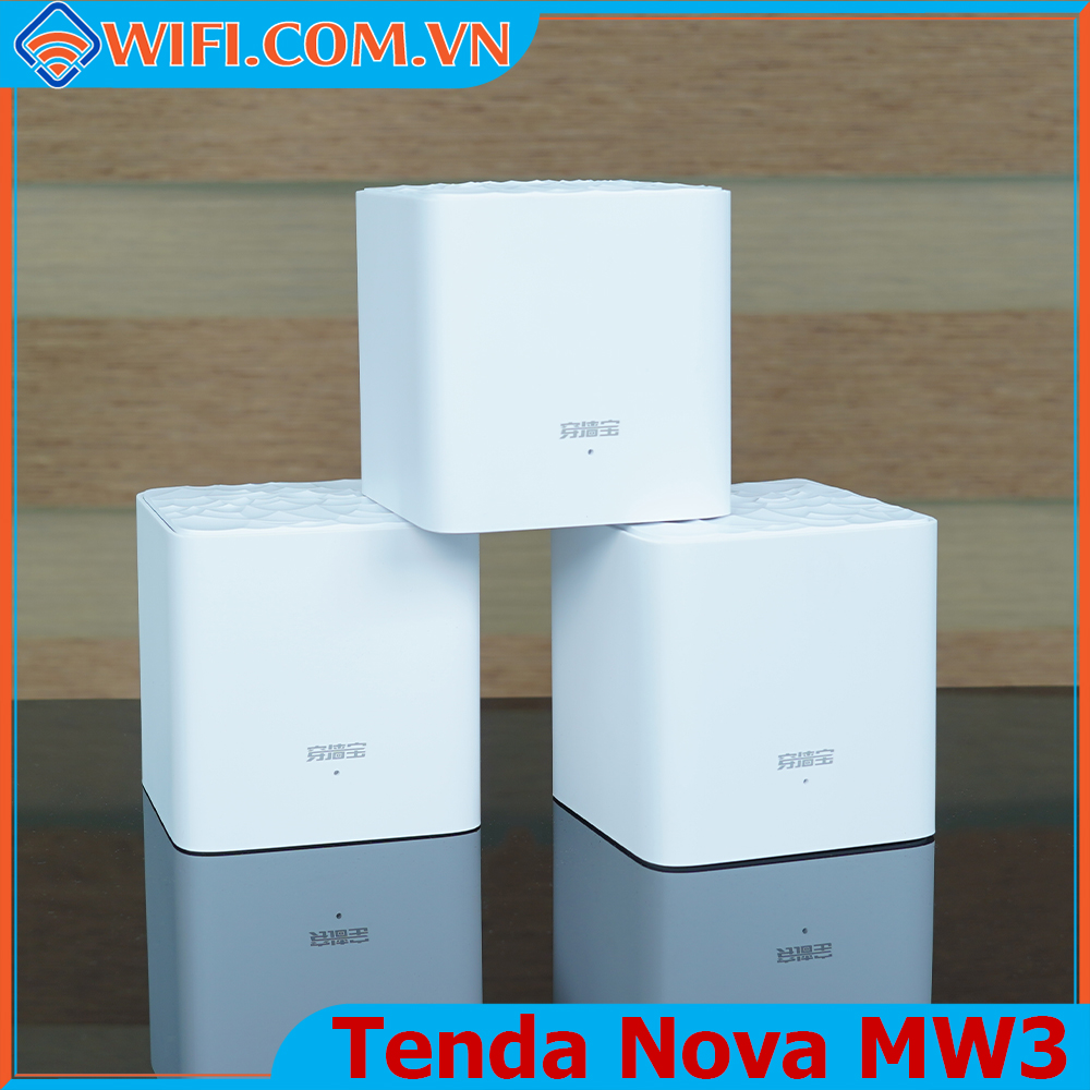 Tenda Nova MW3 (3-Pack) - Hệ thống ghép nối nhiều router MW3 AC1200 cho vùng phủ sóng rộng 300m2 (Phiên bản logo Nova tiếng Trung)