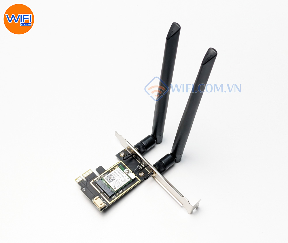 Card Thu WiFi NetMax PCI-E Intel 7265NGW chuẩn AC 867Mbps, Dual Band, Bluetooth 4.2