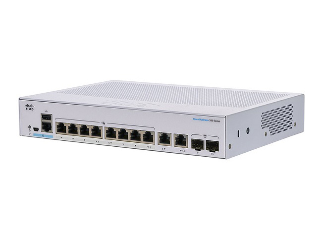 Switch Managed Cisco 8 Port Gigabit CBS350-8T-E-2G-EU, External Power
