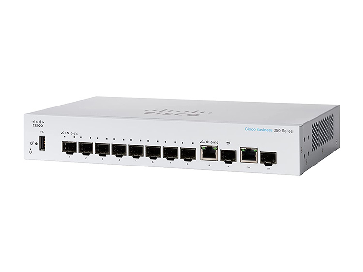 Switch Managed Cisco 8 Port Gigabit SFP CBS350-8S-E-2G-EU, External Power