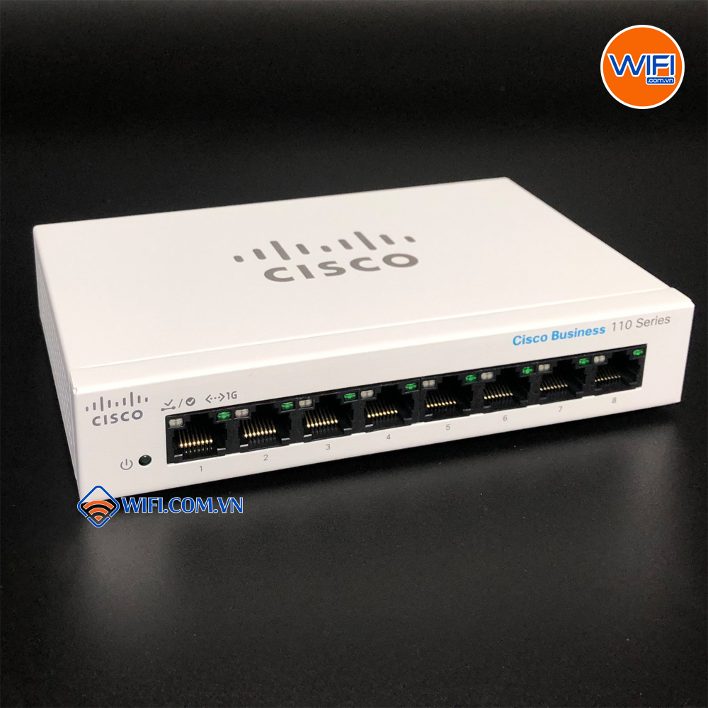 CBS110-8T-D Switch Cisco 8 Cổng Gigabit 100/1000 Mbps Vỏ Kim Loại