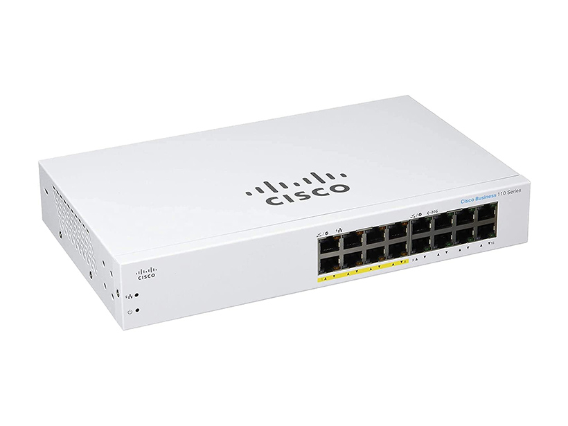 Switch Unmanaged Cisco Gigabit 16 Port CBS110-16PP-EU - 8 Ports PoE (64W)
