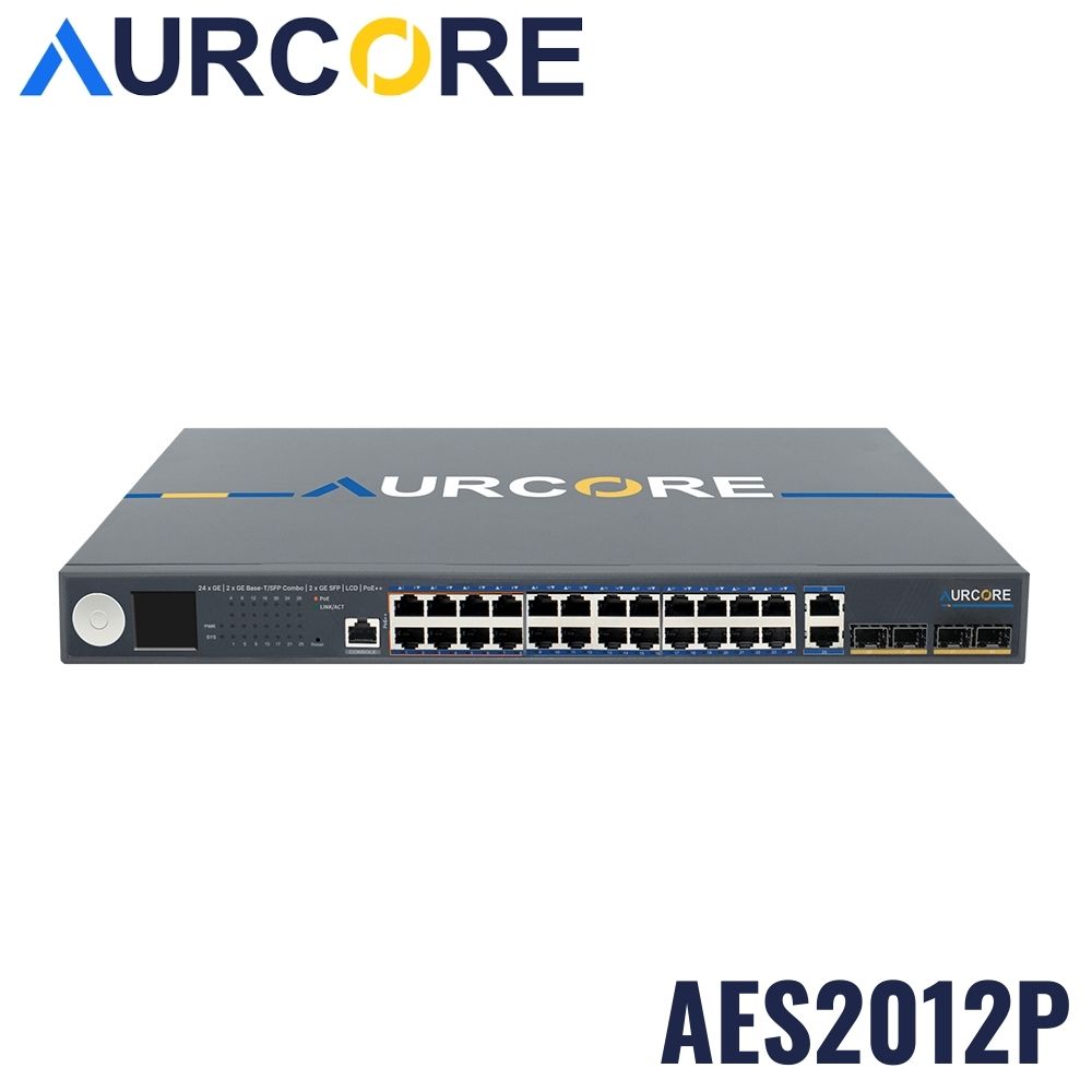 Switch Managed Layer 2+ PoE++ Enterprise AurCore AES2012P