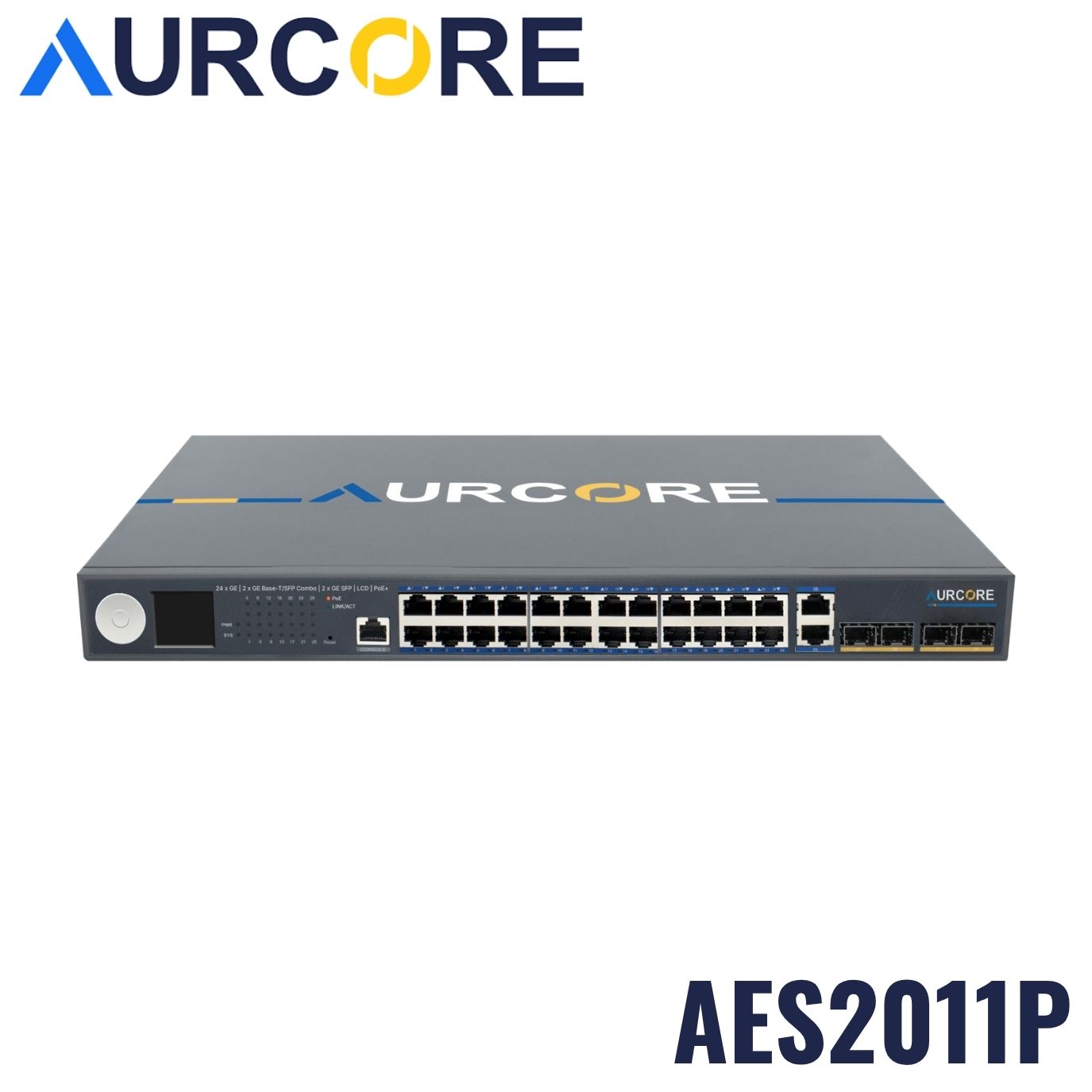 Switch Managed Layer 2+ PoE+ Enterprise AurCore AES2011P